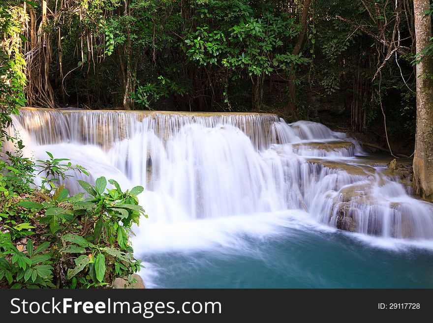 Deep forest Waterfall in Kanchanaburi, Thailand. Deep forest Waterfall in Kanchanaburi, Thailand