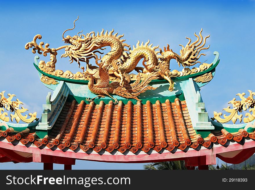 Dragon at Kuan Yin temple. Dragon at Kuan Yin temple