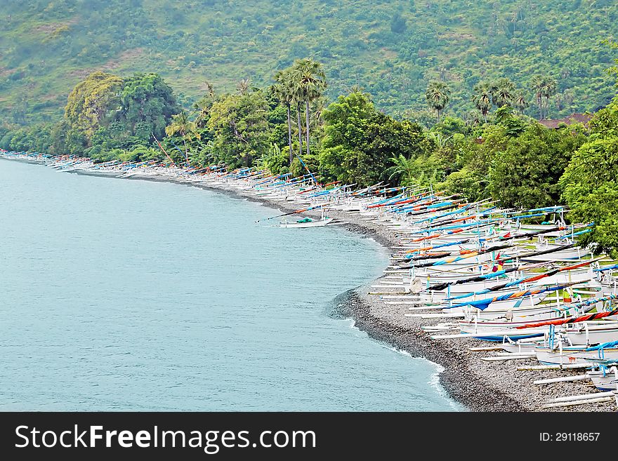 Jukung Traditional Balinese Fishing Boats