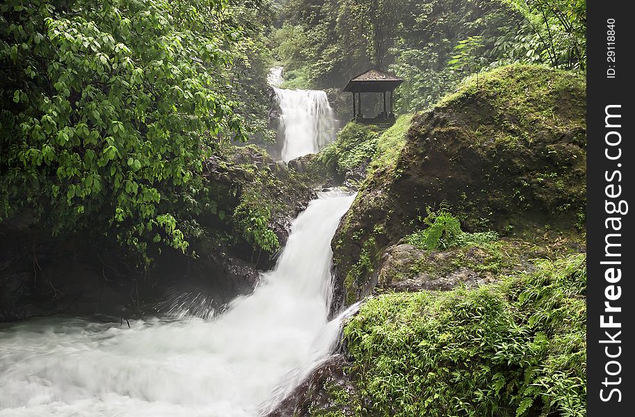 Beauty waterfall on Bali island