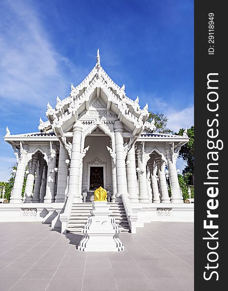 Beauty white temple in Thailand