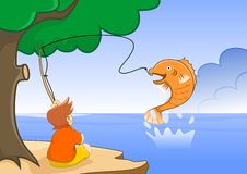 Get A Big Fish Royalty Free Stock Photography