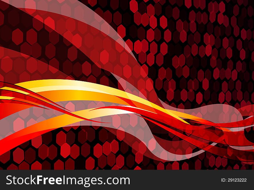 Graphic illustration of Abstract Red