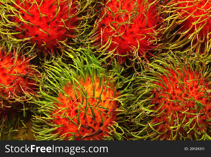 Rambutan, Asia Fruit, Thailand Sweet Fruit.