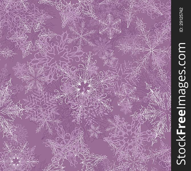 Snowflake Seamless Pattern. This is file of EPS8 format.