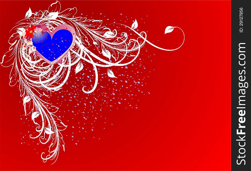 Background consisting of hearts and flowers. Background consisting of hearts and flowers
