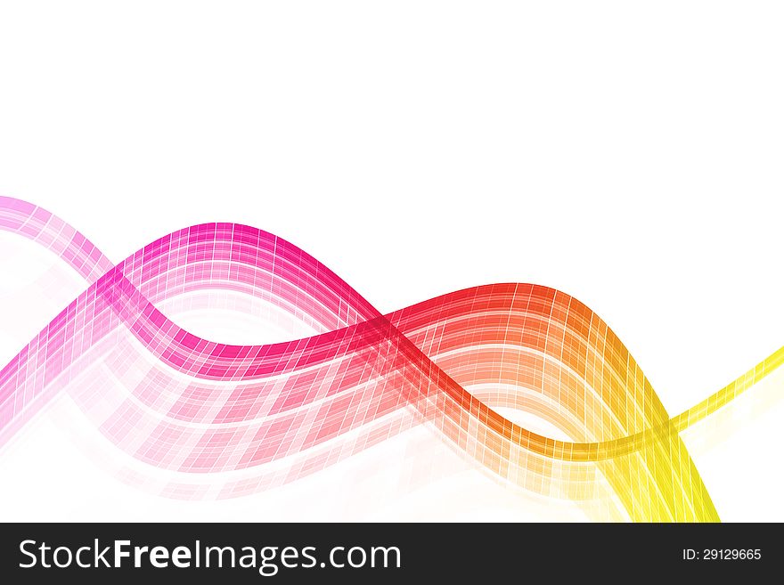 Red pink abstract waves background