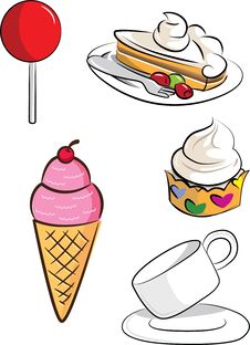 Set Of Dessert Stock Image Set Of Dessert Stock Image