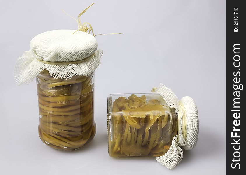 Quince fruit preserved in jars. Quince fruit preserved in jars