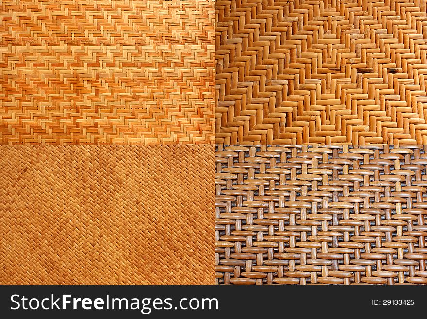 Woven rattan with natural patterns, vintage wall. Woven rattan with natural patterns, vintage wall.
