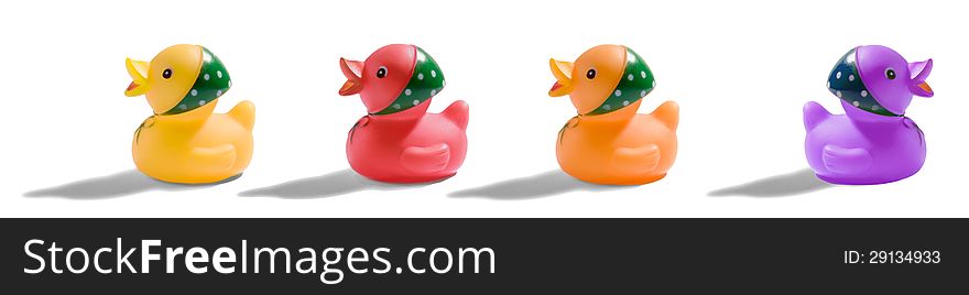 Colourful rubber duck banner