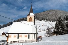 A Wintertime View Of A Small Church With A Tall Steeple Stock Image A Wintertime View Of A Small Church With A Tall Steeple Stock Image