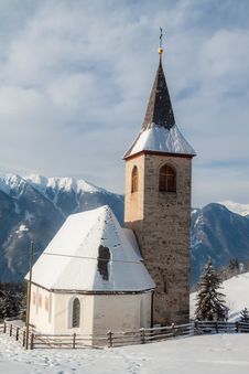 A Wintertime View Of A Small Church With A Tall Steeple Royalty Free Stock Photos A Wintertime View Of A Small Church With A Tall Steeple Royalty Free Stock Photos
