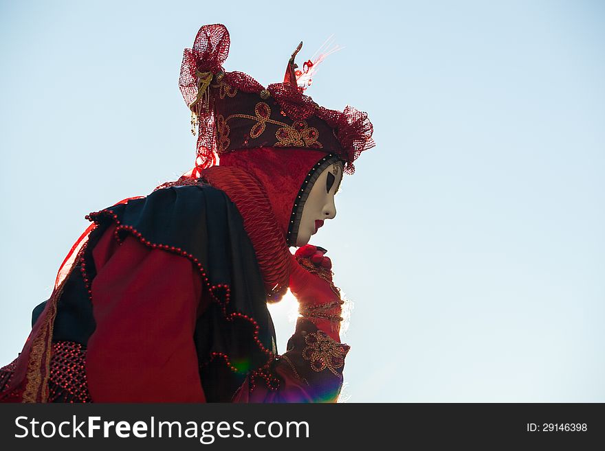 Mask at carnival in Venice. Mask at carnival in Venice