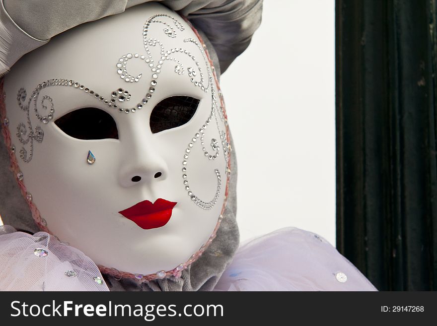 Mask posing in st mark square. Mask posing in st mark square