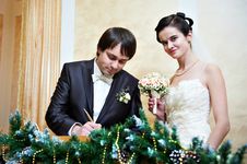 Solemn Registration Of Marriage Royalty Free Stock Photography Solemn Registration Of Marriage Royalty Free Stock Photography