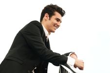 Young Businessman In Urban Background Stock Photo