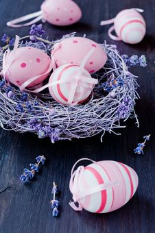 Easter Eggs In The Nest Royalty Free Stock Image Easter Eggs In The Nest Royalty Free Stock Image