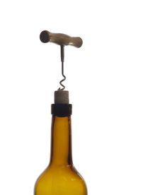 Silhouette Of The Bottle With A Cork And Corkscrew Royalty Free Stock Photos Silhouette Of The Bottle With A Cork And Corkscrew Royalty Free Stock Photos
