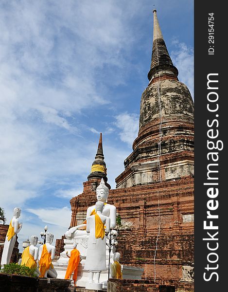 Buddha statue at the Yaichaimongkon temple in Thailand