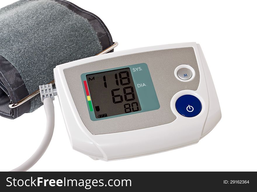 Automatic digital blood pressure monitoring meter. Automatic digital blood pressure monitoring meter
