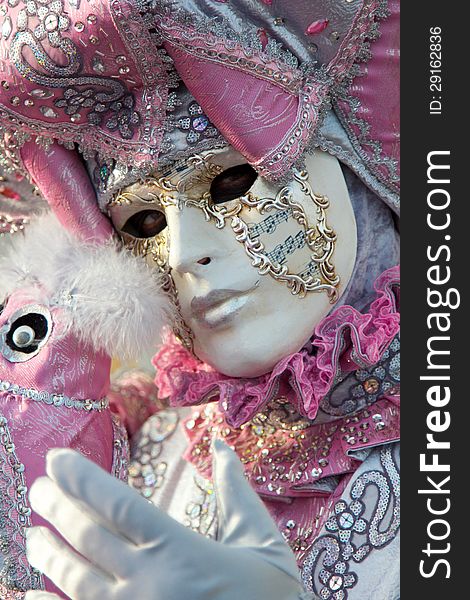 A carnival mask in Venice,Italy