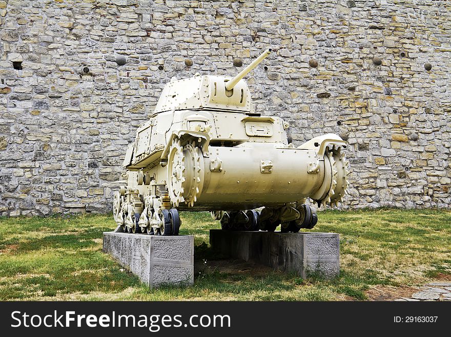 Second World War Tank outdoor view