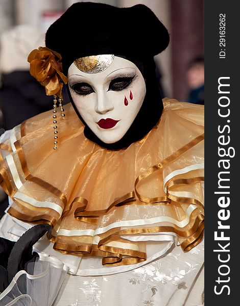 A carnival mask in Venice, Italy. A carnival mask in Venice, Italy