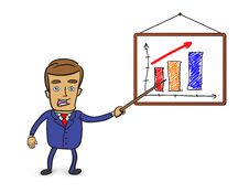 Businessman Pointing At Graph Royalty Free Stock Image Businessman Pointing At Graph Royalty Free Stock Image