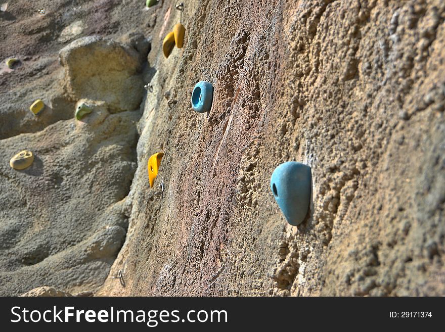 Detail of a climbing rock