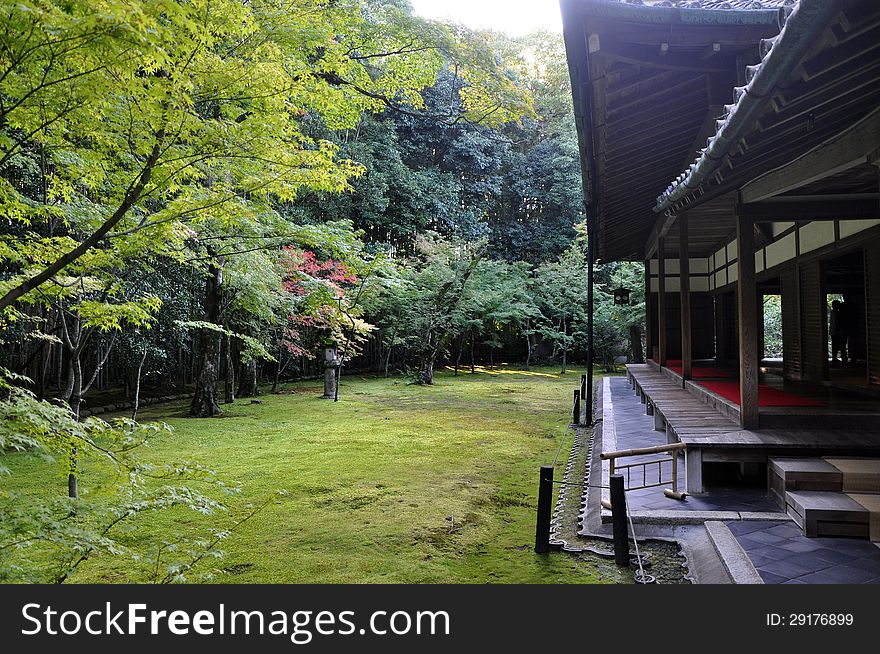 Japanese Garden In Koto-in Temple- Kyoto, Japan