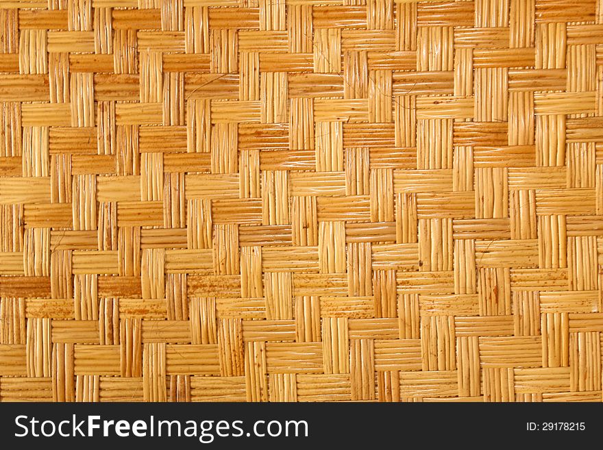 Bamboo weaving decorated on the wall