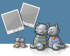 Cat Photo Holder Royalty Free Stock Image Cat Photo Holder Royalty Free Stock Image