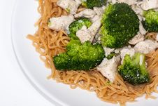 Chinese Broccoli Chicken With Egg Noodles Stock Image Chinese Broccoli Chicken With Egg Noodles Stock Image