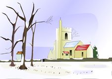 Church In Winter Royalty Free Stock Photos Church In Winter Royalty Free Stock Photos