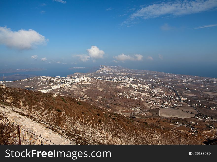 Greece, santorini island.Caldera view is summer