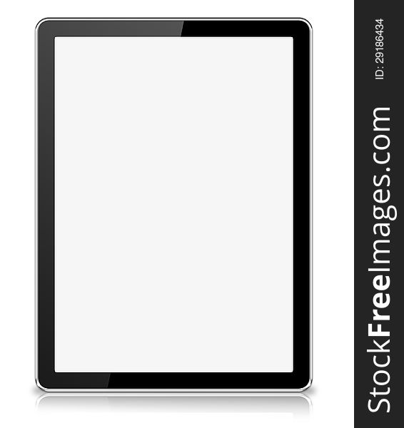 Tablet computer isolated on white