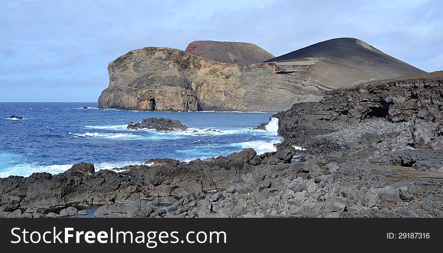 Azores, Faial, Vulcao dos Capelinhos volcano erupted, remains