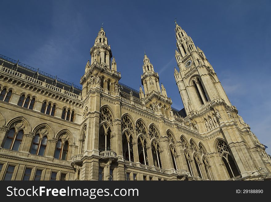 The impressive Rathaus (town hall) dominates the surrounding ar. The impressive Rathaus (town hall) dominates the surrounding ar