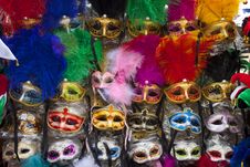 Exposition Of Masks Of Venice Royalty Free Stock Images