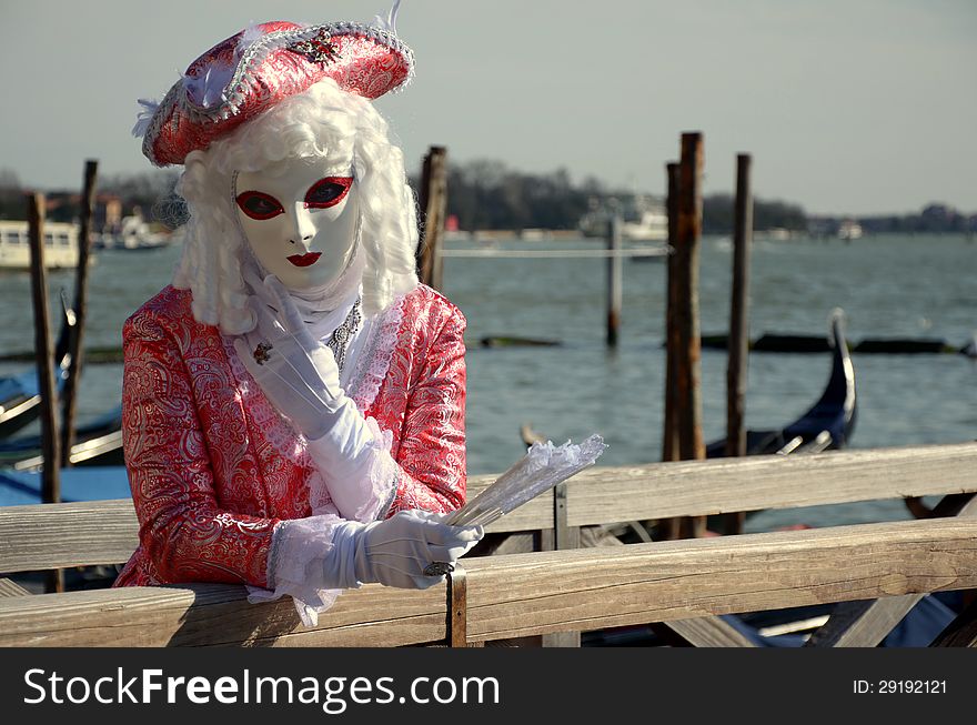 A maask in The Carnival of Venice, 2013 edition. A maask in The Carnival of Venice, 2013 edition