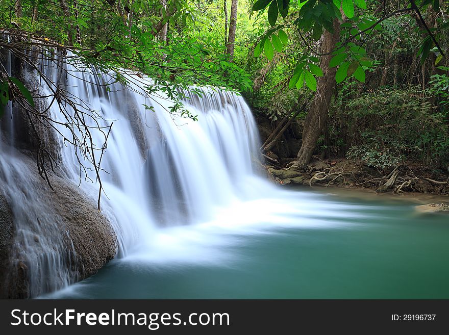 Deep Forest Waterfall In Kanchanaburi