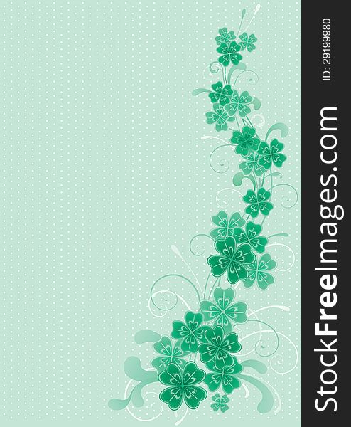 Vector abstract St. Patricks Day background with clover leaves. Vector abstract St. Patricks Day background with clover leaves.