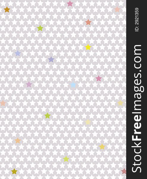 Starframe with white stars and some colored stars. Background for advertising etc. This file is also available as EPS-file