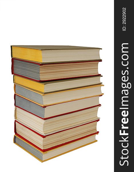 Book stack isolated on white