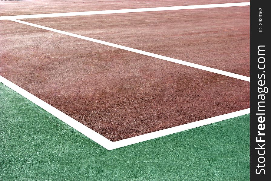 Tennis field: left border line