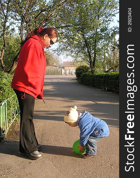 Young woman with a child