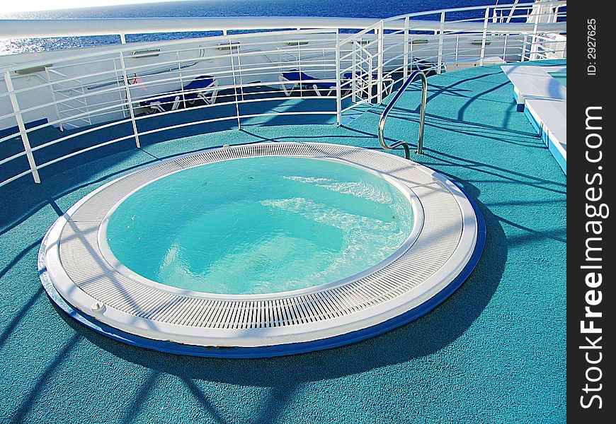 A pool onboard the cruise ship