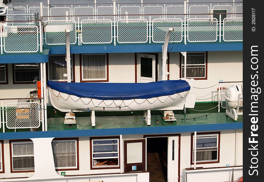 Lifeboat of the old steam ship