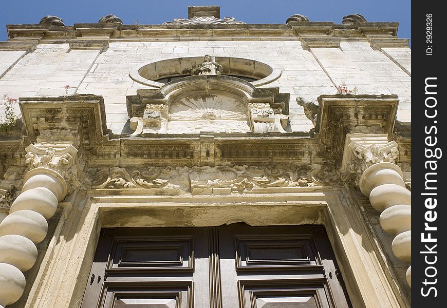 Detail on a gotic cathedral from the XV century. Detail on a gotic cathedral from the XV century